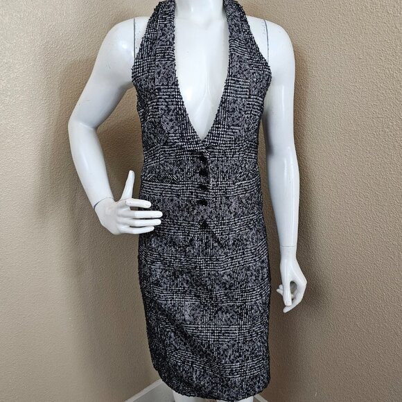 EXPREE DESIGN STUDIO Wool Blend Tweed Boucle Suit Vest Skirt Set~Size 6 - Picture 2 of 16